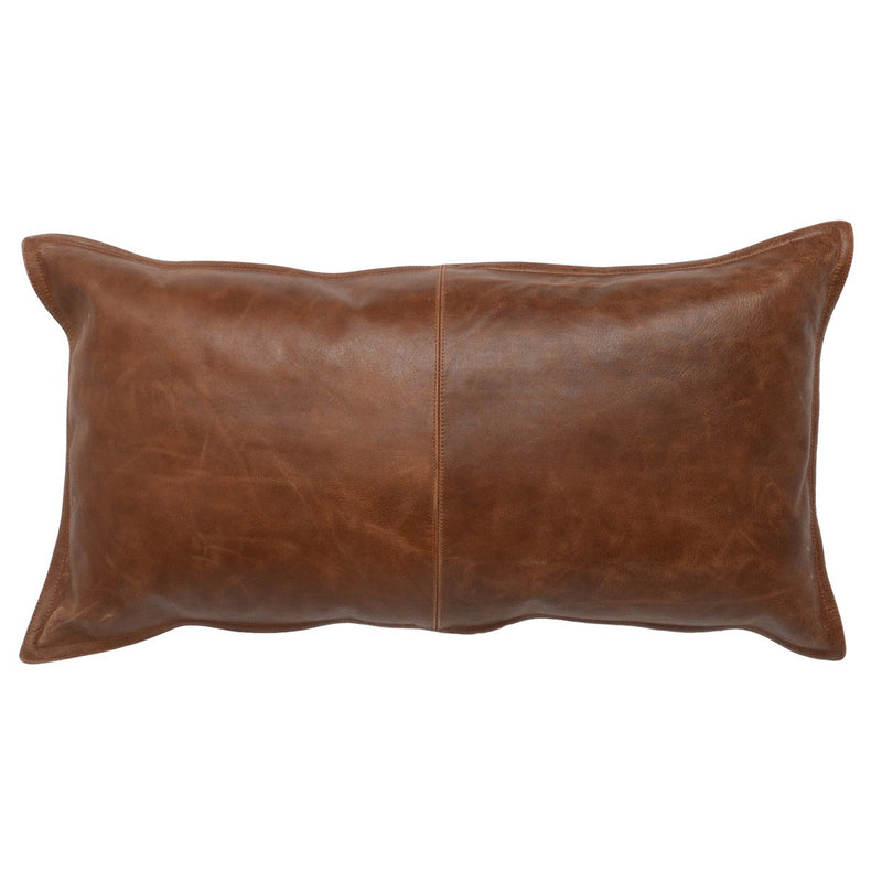 media image for leather kona brown pillow 1 28