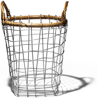 product image for rattan top wire basket medium design by puebco 5 21