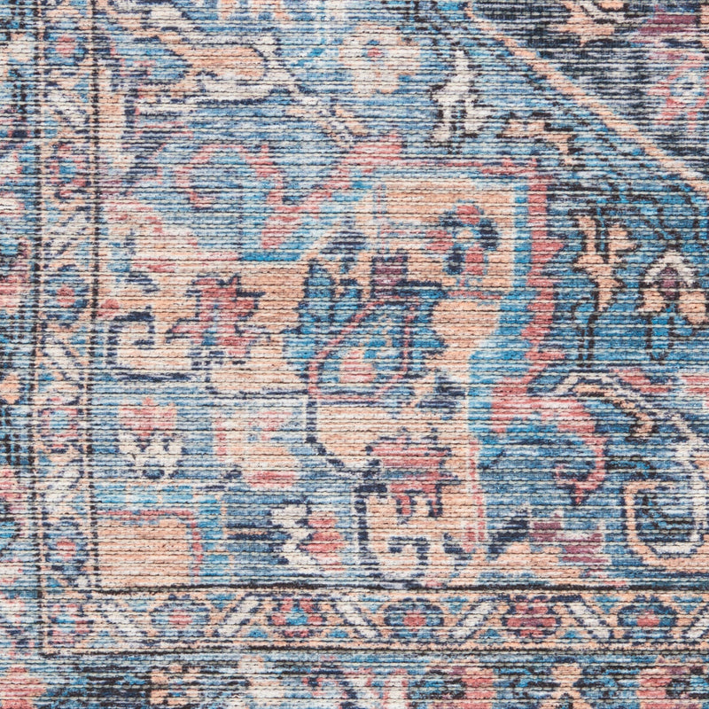 media image for Nicole Curtis Machine Washable Series Light Blue Multi Vintage Rug By Nicole Curtis Nsn 099446164599 5 220