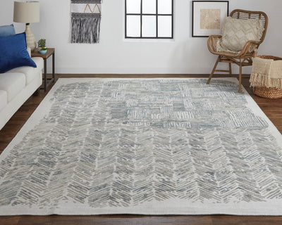 product image for Huntley Handwoven Abstract Green/Light Gray Rug 6 35