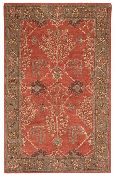 product image for pm51 chambery handmade floral orange brown area rug design by jaipur 1 83