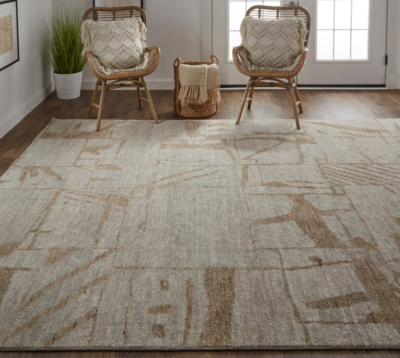 media image for sutton hand knotted tan rug by thom filicia x feizy t05t6003tan000j55 8 257
