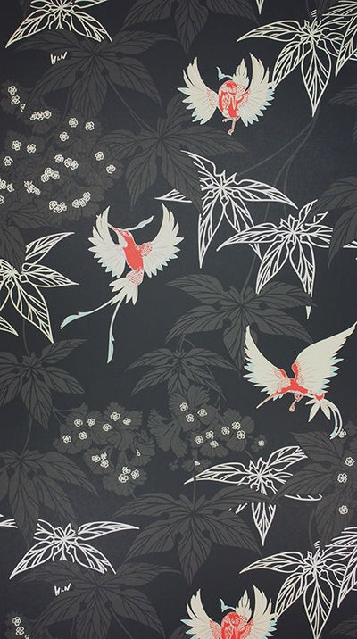 product image of Grove Garden Wallpaper in black background Color 544