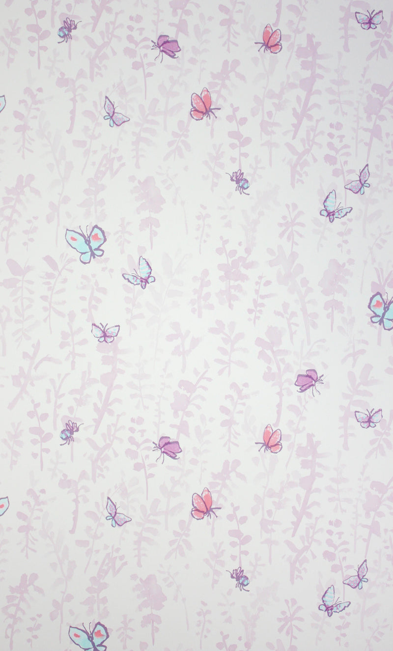 media image for Sample Butterfly Meadow Wallpaper in purple from the Zagazoo Collection by Osborne & Little 249