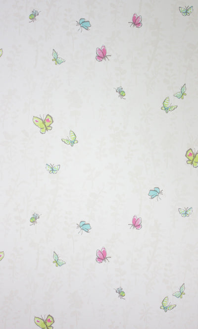 product image of Butterfly Meadow Wallpaper in gray from the Zagazoo Collection by Osborne & Little 590
