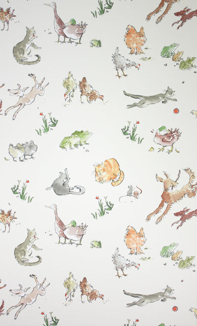 product image of Quentin'S Menagerie Wallpaper in Platinum from the Zagazoo Collection by Osborne & Little 544