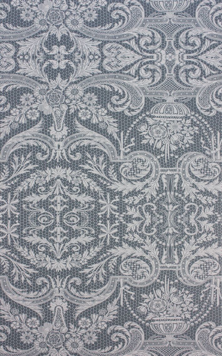 media image for Sample Orangery Lace Wallpaper in gray from the Belvoir Collection by Matthew Williamson 265