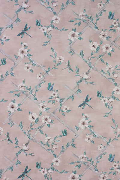 product image of Rosanna Trellis Wallpaper in beige from the Belvoir Collection by Matthew Williamson 554