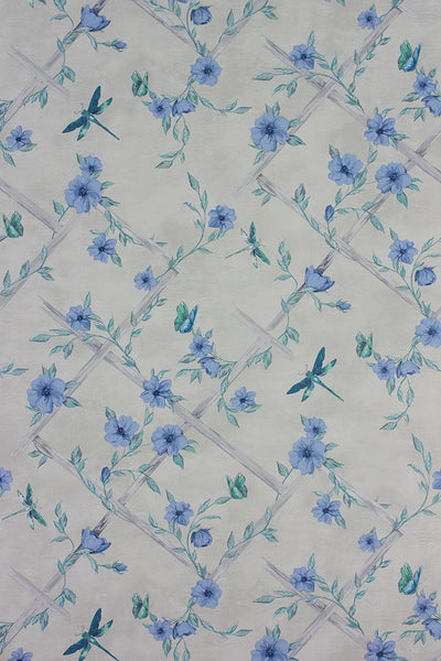 product image for Rosanna Trellis Wallpaper in blue and tan from the Belvoir Collection by Matthew Williamson 92