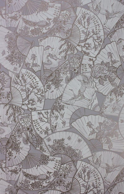 product image for Fanfare Wallpaper in gray from the Belvoir Collection by Matthew Williamson 80