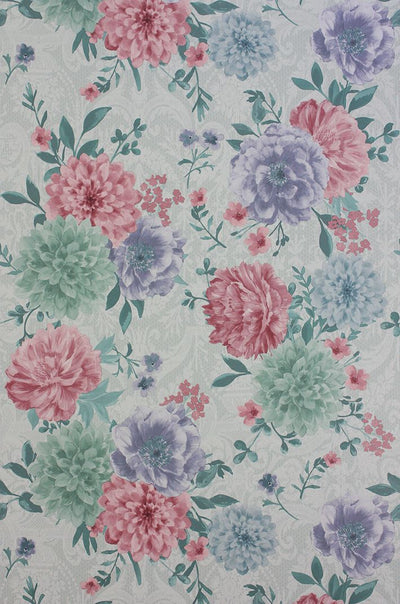 product image of Duchess Garden Wallpaper in Ice and Violet from the Belvoir Collection by Matthew Williamson 544