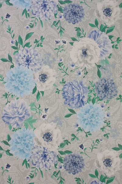 product image for Duchess Garden Wallpaper in multi color flower on gray background by Matthew Williamson 0