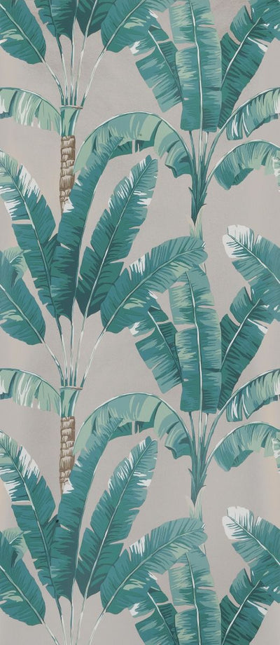 product image of Palmaria Wallpaper in turquoise and tan from the Manarola Collection by Osborne & Little 537