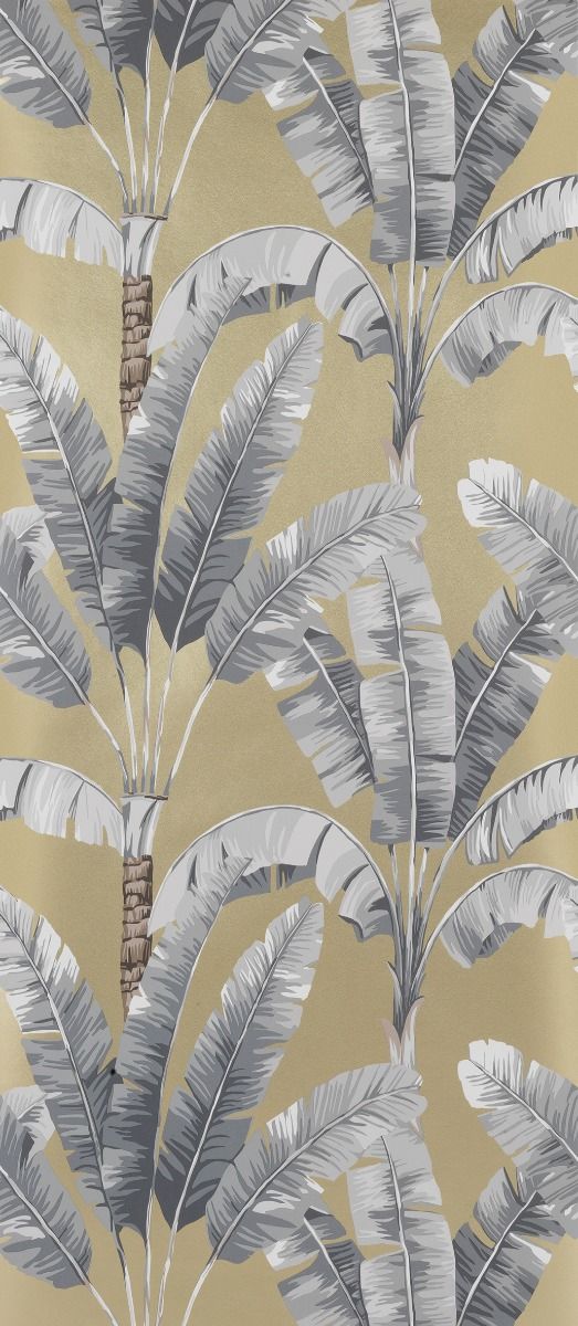 Shop Palmaria Wallpaper in Beige and Gray from the Manarola Collection by Osborne & Little