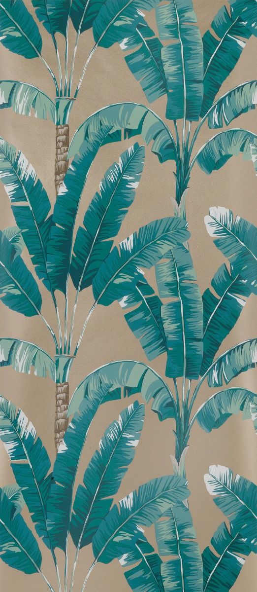 media image for Palmaria Wallpaper in turquoise and beige from the Manarola Collection by Osborne & Little 238