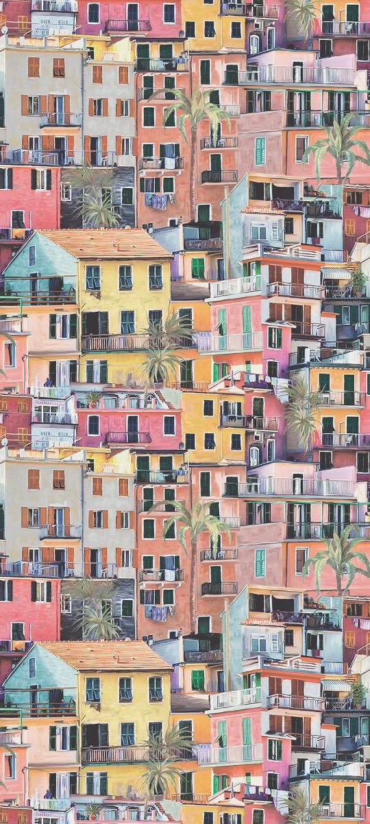 media image for Portovenere Wallpaper in multi-color from the Manarola Collection by Osborne & Little 240