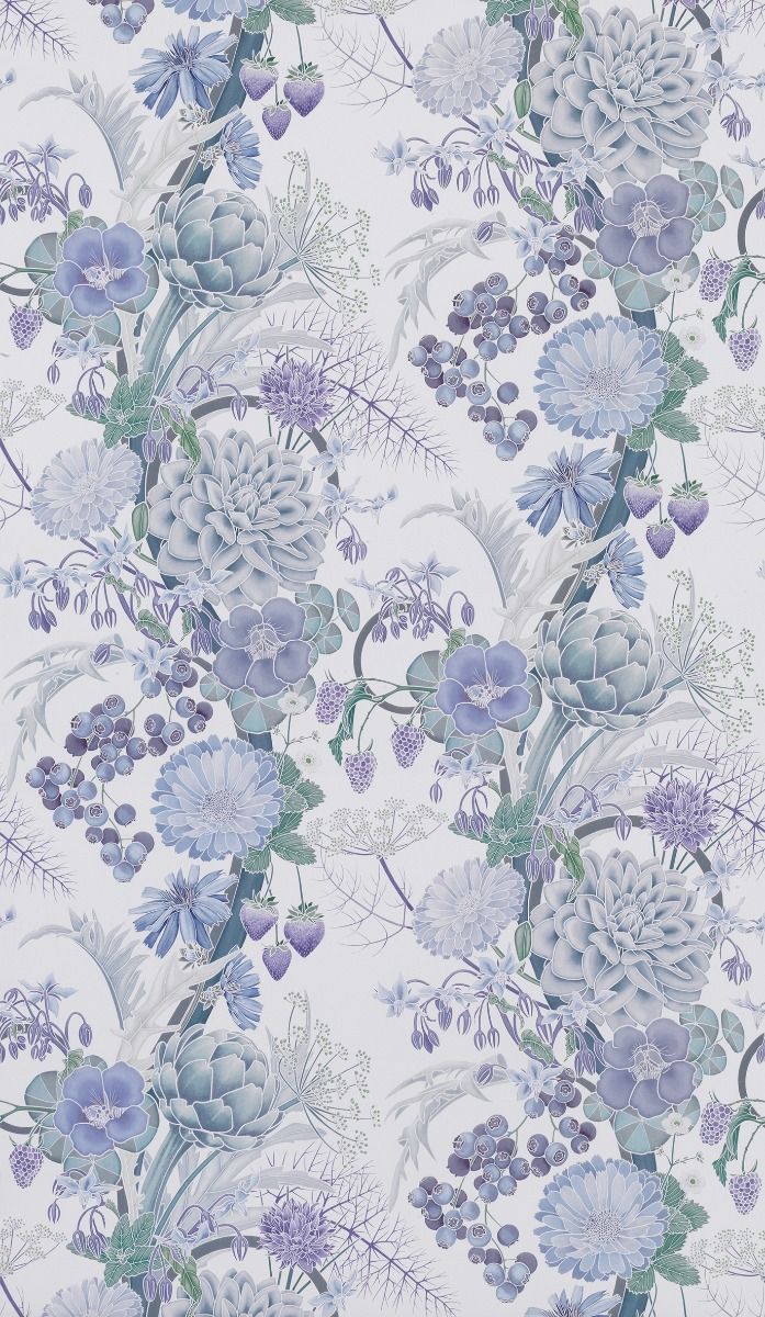 media image for Carlotta Wallpaper in purple and gray from the Manarola Collection by Osborne & Little 255