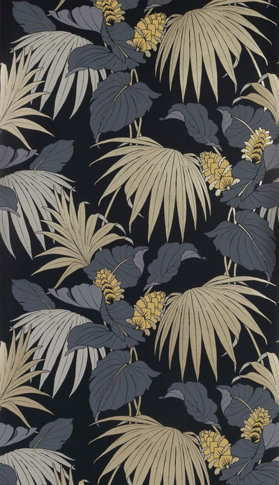 product image of Vernazza Wallpaper in black and beige from the Manarola Collection by Osborne & Little 596