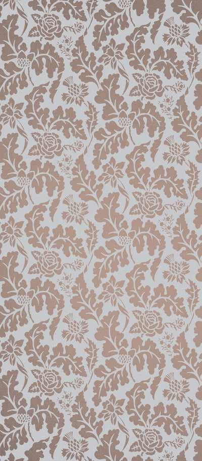 product image of British Isles Damask Wallpaper in brown from the Manarola Collection by Osborne & Little 558