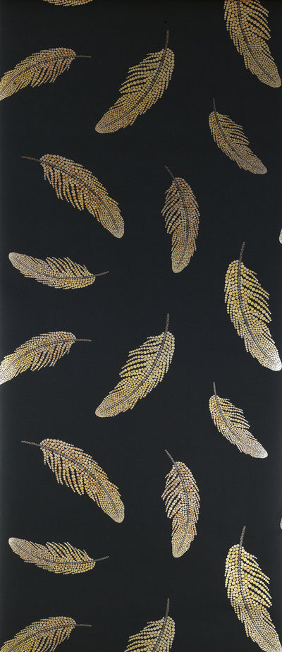 product image of Adornado Wallpaper in black and gold from the Deya Collection by Matthew Williamson 527