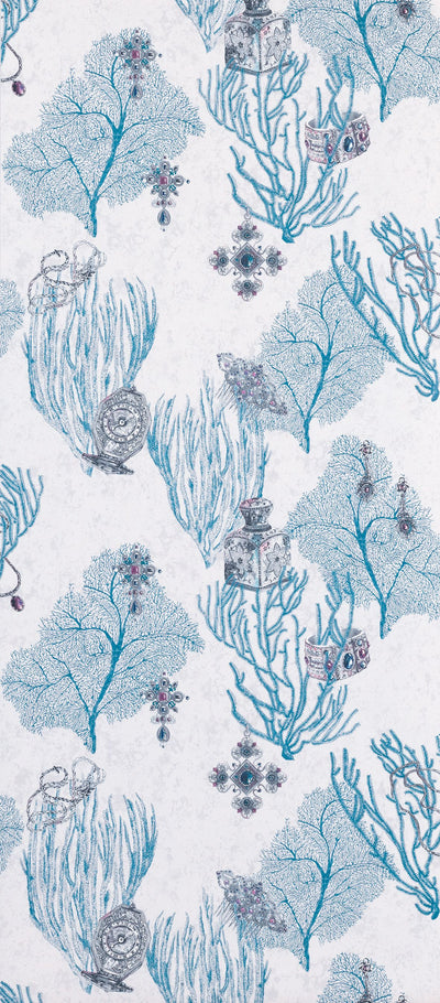 product image for Coralino Wallpaper in blue from the Deya Collection by Matthew Williamson 47