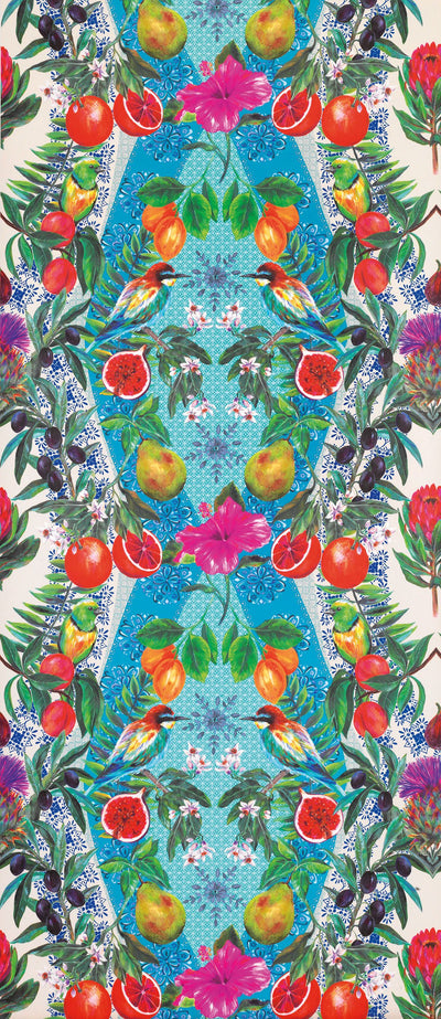 product image for Talavera Wallpaper in citrus fruits and vivid hedgerow flowers by Matthew Williamson 54