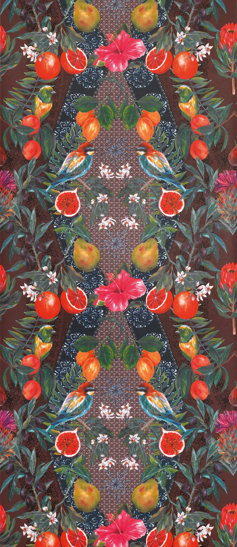 media image for Sample Talavera Wallpaper in colorful fruits and flowers from the Deya Collection by Matthew Williamson 257