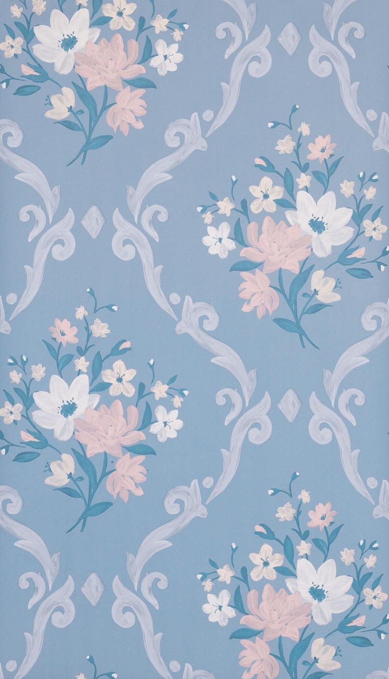 media image for Almudaina Wallpaper in blue from the Deya Collection by Matthew Williamson 252