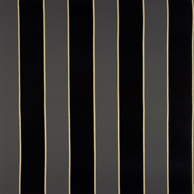 product image of Sample Regency Stripe Charcoal/Gold Flocked Wallpaper 578