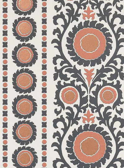 product image of Byzance Samrina Charcoal/Copper Wallpaper 578