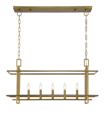 product image for Ormand 5 Light Brass Kitchen Island Pendant By Lumanity 1 64