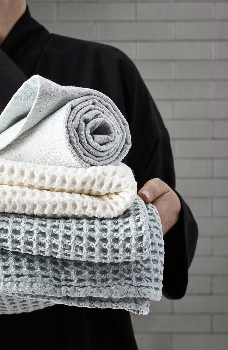 media image for big waffle towel and blanket in multiple colors design by the organic company 26 217