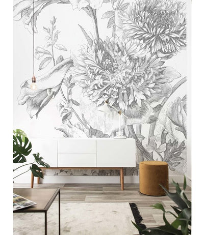 product image for Engraved Flowers No. 1 Wall Mural by KEK Amsterdam 72