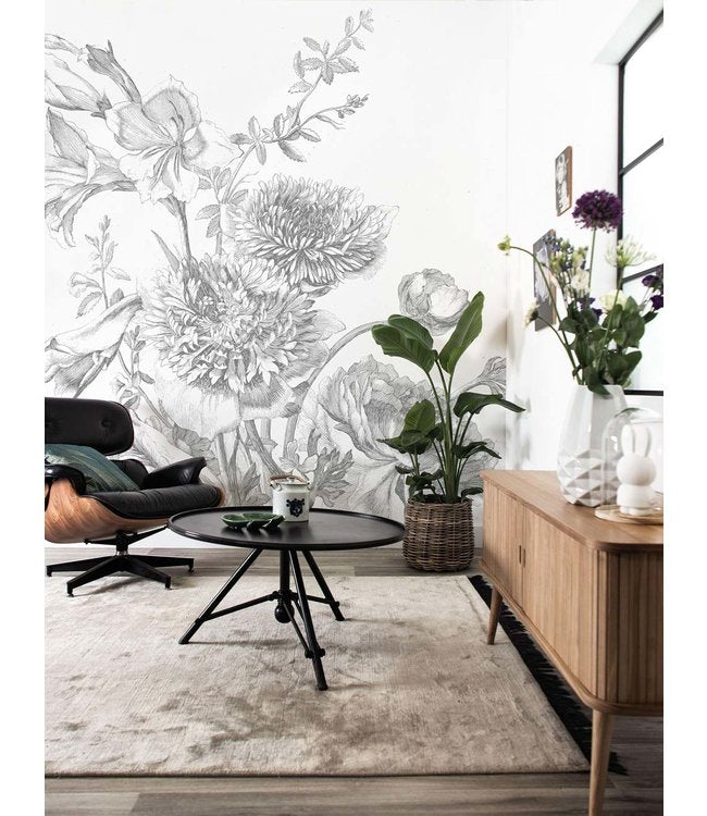 media image for Engraved Flowers No. 1 Wall Mural by KEK Amsterdam 282