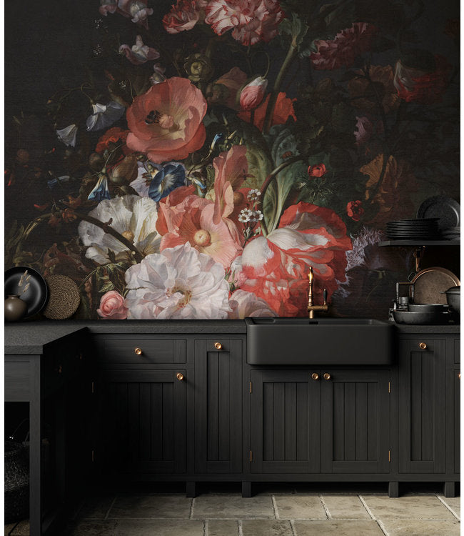 media image for Golden Age Flowers No.3 Wall Mural 226