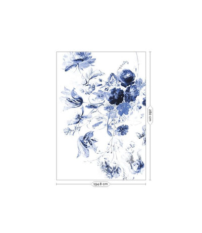 product image for Royal Blue Flowers No. 3 Wall Mural by KEK Amsterdam 47