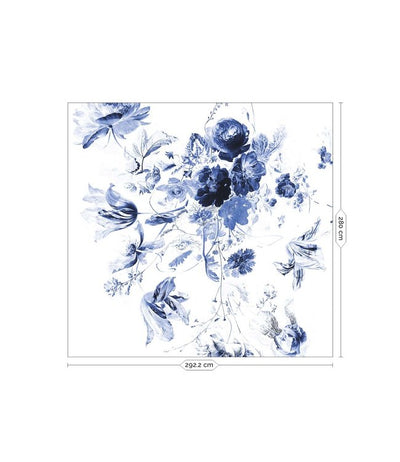 product image for Royal Blue Flowers No. 3 Wall Mural by KEK Amsterdam 3