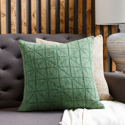 product image for Winona Cotton Dark Green Pillow Styleshot Image 32