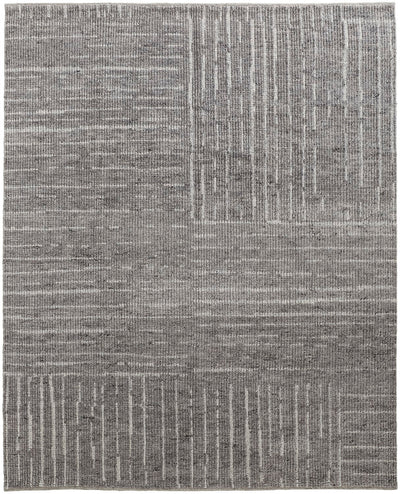 product image of Rheed Linear Silver Gray/Ivory Rug 1 579