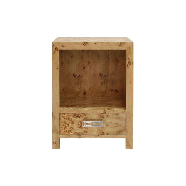 media image for winnie one drawer side table w acrylic hardware in burl wood design by bd studio 1 256