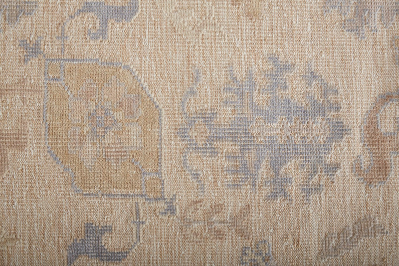 media image for Tierney Hand-Knotted Ornamental Ivory Tan/Stone Blue Rug 2 231