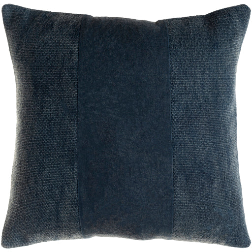 media image for Washed Stripe Cotton Navy Pillow Flatshot Image 20