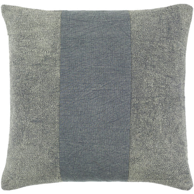 product image for Washed Stripe Cotton Medium Gray Pillow Flatshot Image 9