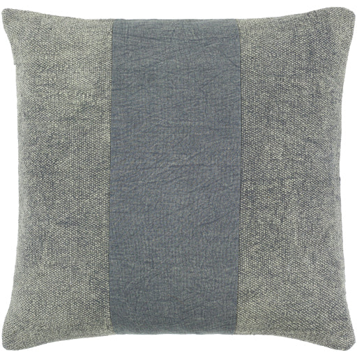 media image for Washed Stripe Cotton Medium Gray Pillow Flatshot Image 217