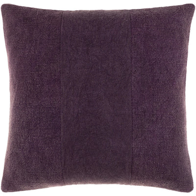 product image of Washed Stripe Cotton Dark Purple Pillow Flatshot Image 581