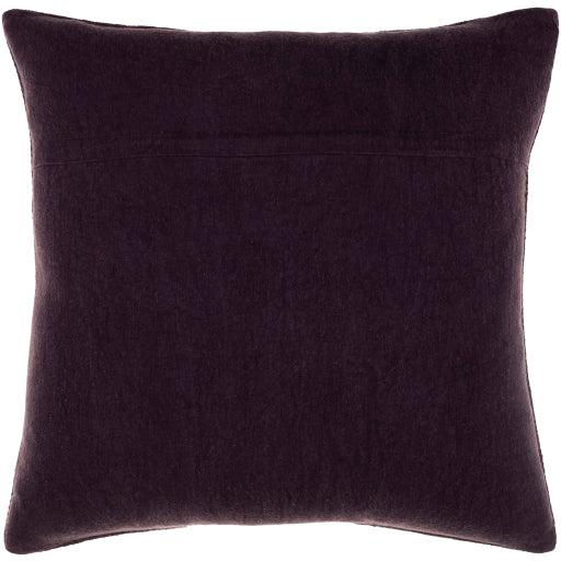 media image for Washed Stripe Cotton Dark Purple Pillow Alternate Image 10 250