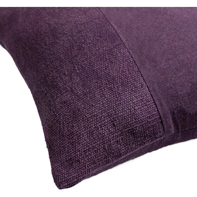product image for Washed Stripe Cotton Dark Purple Pillow Corner Image 4 96