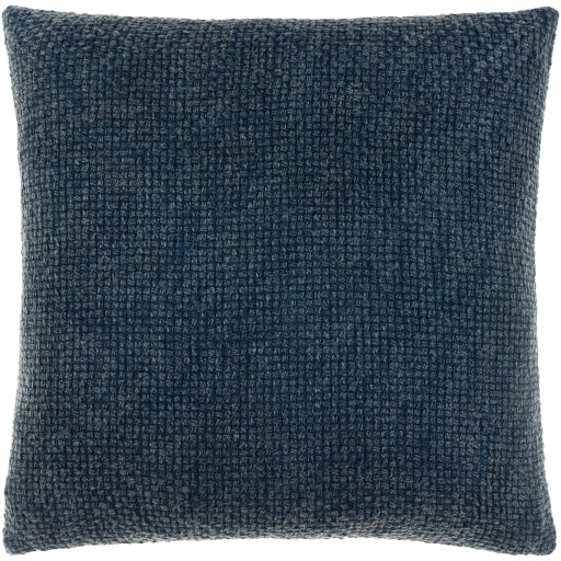 media image for Washed Texture Cotton Navy Pillow Flatshot Image 294