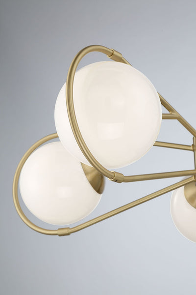 product image for Gio 5 Light Modern Brass Statement Chandelier By Lumanity 5 24