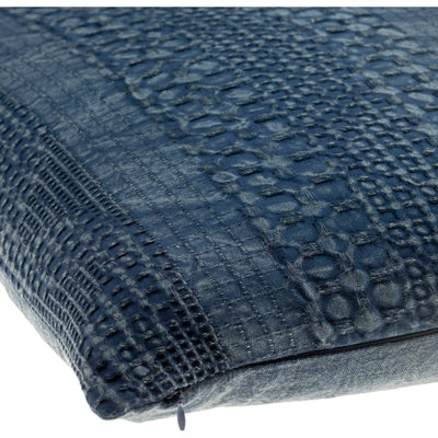 product image for Washed Waffle Cotton Navy Pillow Corner Image 4 17